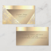 エレガントスタイリッシュプロフェッショナルフェイク金ゴールド 名刺 (正面/裏面)