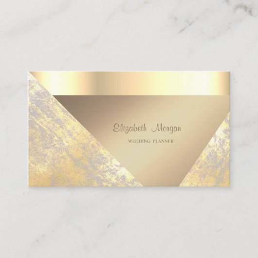 エレガントスタイリッシュプロフェッショナルフェイク金ゴールド 名刺 (正面)