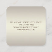 エレガントスタイリッシュプロフェッショナル スクエア名刺 (裏面)