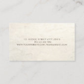 エレガントスタイリッシュプロフェッショナル、金ゴールドドットロータス 名刺 (裏面)