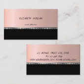 エレガントスタイリッシュプロフェッショナル、黒 名刺 (正面/裏面)