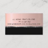 エレガントスタイリッシュプロフェッショナル、黒 名刺 (裏面)