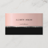エレガントスタイリッシュプロフェッショナル、黒 名刺 (正面)