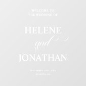 エレガントスタイリッシュモダンなウェディングウェルカム ウィンドウサイン (シート)