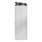 エレガントスタイリッシュモダングレーの赤い名前 タンブラー (回転右)