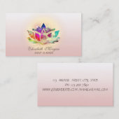 エレガントスタイリッシュモダンシックカラフルロータス 名刺 (正面/裏面)