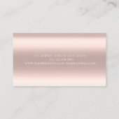 エレガントスタイリッシュモダンシンプルバラ金ゴールド 名刺 (裏面)