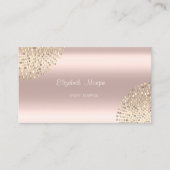 エレガントスタイリッシュモダンシンプルバラ金ゴールド 名刺 (正面)