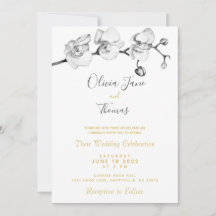 エレガントスタイリッシュモダンシンプルフローラボタニカルB&W