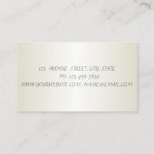 エレガントスタイリッシュモダンストライプの，ケーキ 名刺 (裏面)