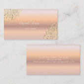 エレガントスタイリッシュモダンバラ金ゴールドシンプル、ドット 名刺 (正面/裏面)