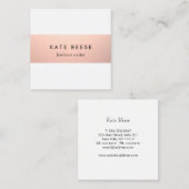 エレガントスタイリッシュモダンバラ金ゴールドストライプ スクエア名刺 (正面/裏面)