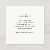 エレガントスタイリッシュモダンバラ金ゴールドストライプ スクエア名刺 (裏面)