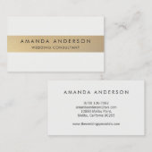 エレガントスタイリッシュモダンフェイク金ゴールド |名刺 名刺 (正面/裏面)