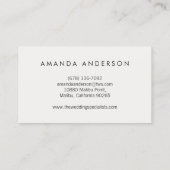 エレガントスタイリッシュモダンフェイク金ゴールド |名刺 名刺 (裏面)