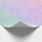 エレガントスタイリッシュモダン人魚色グリッター ラッピングペーパー (角)