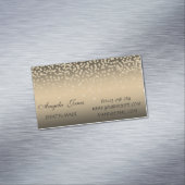 エレガントスタイリッシュモダン光沢の箔コンフェッティダイヤモンド マグネット名刺 (インサイチュ)