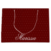 エレガントスタイリッシュモダン名パーソナライズされた ラージペーパーバッグ (正面)