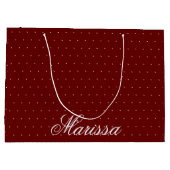 エレガントスタイリッシュモダン名パーソナライズされた ラージペーパーバッグ (裏面)