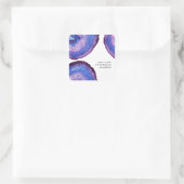 エレガントスタイリッシュモダン灰青結石 スクエアシール (バッグ)