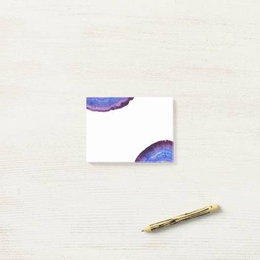 エレガントスタイリッシュモダン灰青結石 ポストイット (デスク上)