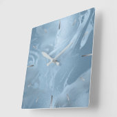 エレガントスタイリッシュモダン赤ちゃん青い大理石 スクエア壁時計 (傾斜)