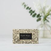 エレガントスタイリッシュモダン金ゴールドグリッター,フレーム 名刺 (スタンド正面)