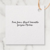 エレガントスタイリッシュモダン金ゴールド フェイバータグ (裏面)