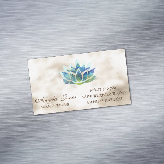 エレガントスタイリッシュモダン金ゴールド マグネット名刺 (インサイチュ)