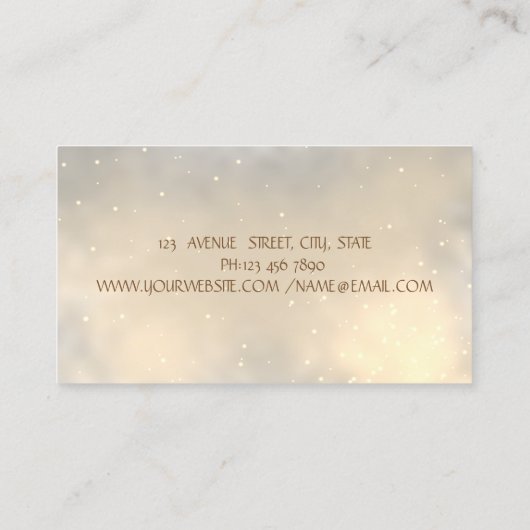 エレガントスタイリッシュモダン金ゴールド 名刺 (裏面)