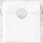 エレガントスタイリッシュモダン銀グリッター ラウンドシール (バッグ)