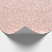 エレガントスタイリッシュモダン銅バラ金ゴールドグリッター ラッピングペーパー (角)