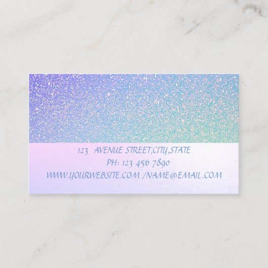 エレガントスタイリッシュモダン,,キラキラ 名刺 (裏面)