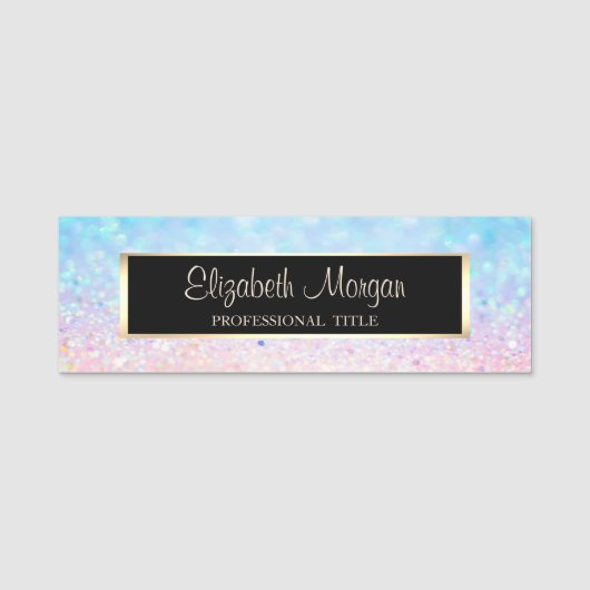 エレガントスタイリッシュモダン,フレーム,《写真》ぼけ味グラデーション 名札 (正面)