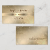 エレガントスタイリッシュモダン，光沢のある紹介カード 紹介カード (正面/裏面)