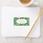 エレガントスタイリッシュモダンTropical Palm葉s ラベル (インサイチュ)