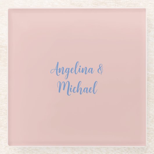 エレガントスタイリッシュユニークトレンディー名 ガラスコースター (正面)