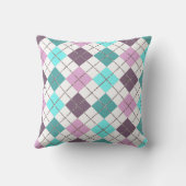エレガントスタイリッシュレトロシックな格子模様 クッション (裏面)