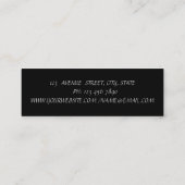 エレガントスタイリッシュヴィンテージ、ブラック、シルバーレース スキニー名刺 (裏面)