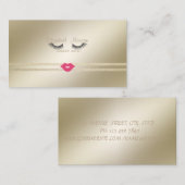 エレガントスタイリッシュ光ストライプの、発疹、唇 名刺 (正面/裏面)