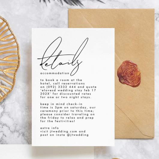 エレガントスタイリッシュ名前をカスタムする白結婚黒 エンクロージャーカード