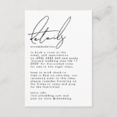 エレガントスタイリッシュ名前をカスタムする白結婚黒 エンクロージャーカード (正面)