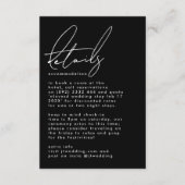 エレガントスタイリッシュ名前をカスタムする結婚白黒 エンクロージャーカード (正面)