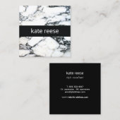 エレガントスタイリッシュ大理石 スクエア名刺 (正面/裏面)