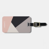 エレガントスタイリッシュ幾何色ブロック ラゲッジタグ (正面横)