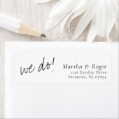 エレガントスタイリッシュ書結婚差出人住所 ラベル (インサイチュ)