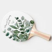 エレガントスタイリッシュ水色結婚葉 卓球ラケット (横)