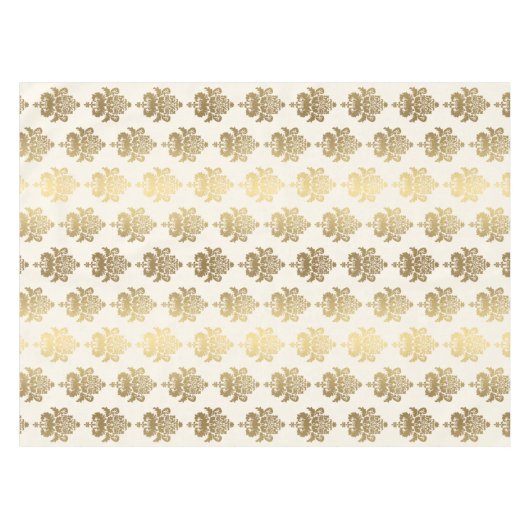 エレガントスタイリッシュ白熱［赤熱］光を放つ金ゴールド テーブルクロス (正面(横))