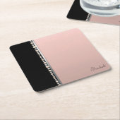 エレガントスタイリッシュ真珠 スクエアペーパーコースター (アングル)