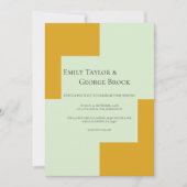 エレガントスタイリッシュ結婚銀フォーマルモダンズ 招待状 (正面)